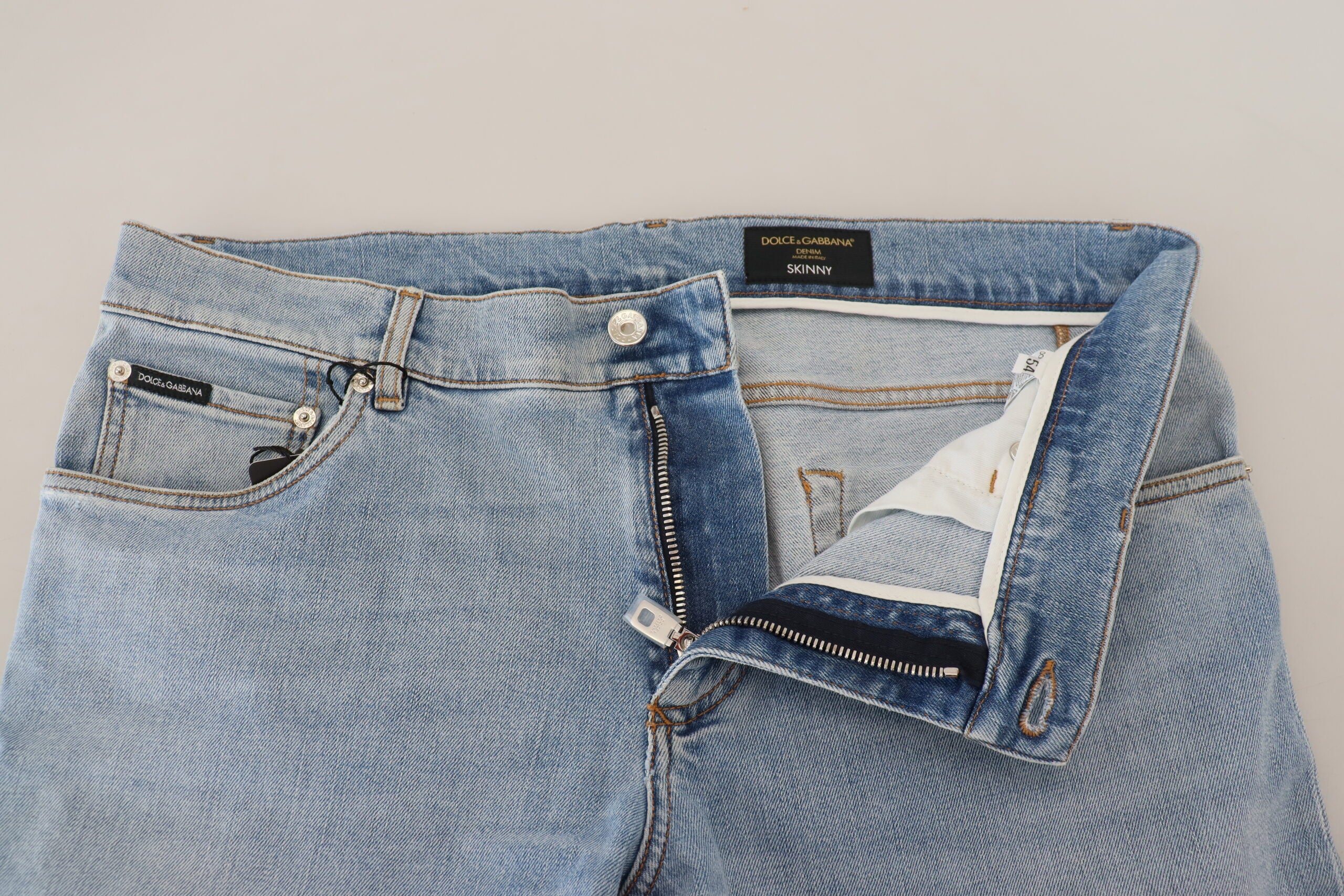 Dolce & Gabbana Blue Wash Slim Fit Cotton Denim Jeans -   -  Dolce & Gabbana.