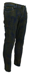 Dolce & Gabbana Blue Green Skinny Cotton Denim Jeans -   -  Dolce & Gabbana.