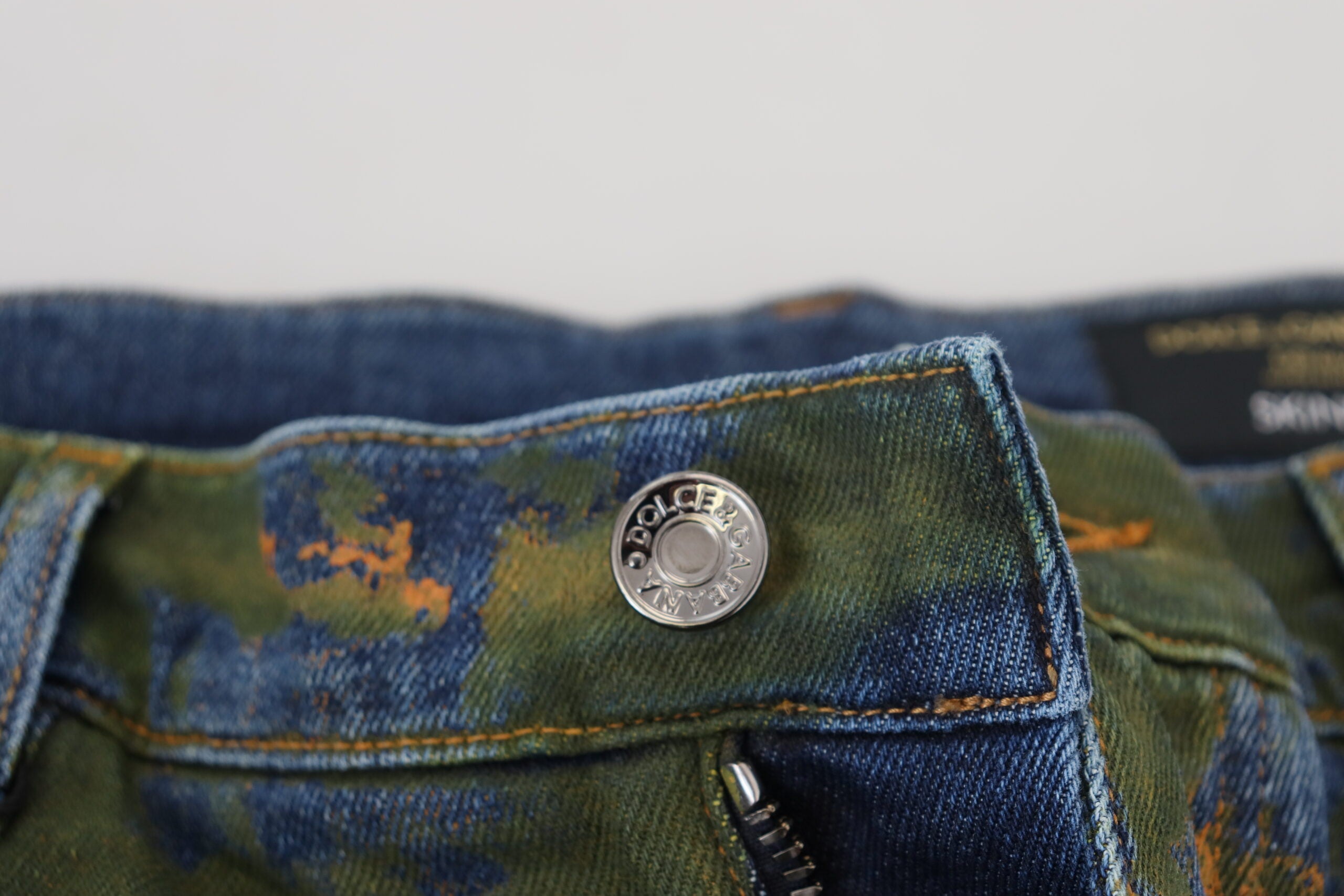 Dolce & Gabbana Blue Green Skinny Cotton Denim Jeans -   -  Dolce & Gabbana.