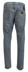 Dolce & Gabbana Blue Wash Slim Fit Cotton Denim Jeans -   -  Dolce & Gabbana.