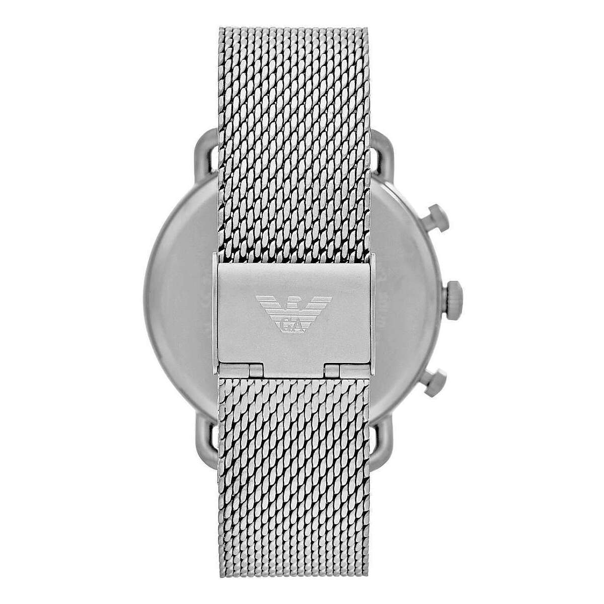 Emporio Armani Sophisticated Silver Steel Chronograph Watch -   -  Emporio Armani.