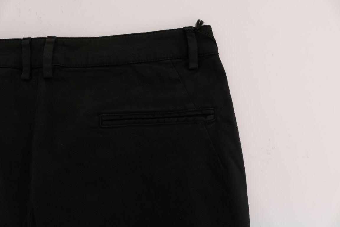 Costume National Black Slim Fit Cotton Stretch Pants -   -  Costume National.