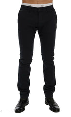GF Ferre Blue Cotton Stretch Chinos Pants -   -  GF Ferre.
