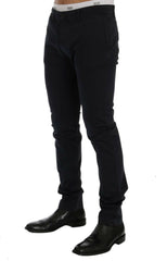 GF Ferre Blue Cotton Stretch Chinos Pants -   -  GF Ferre.