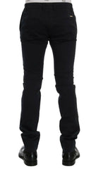 GF Ferre Blue Cotton Stretch Chinos Pants -   -  GF Ferre.