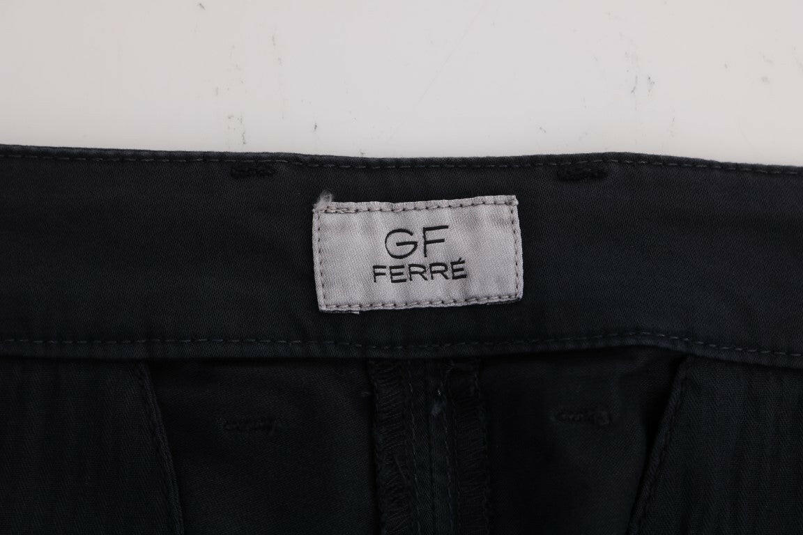 GF Ferre Blue Cotton Stretch Chinos Pants -   -  GF Ferre.