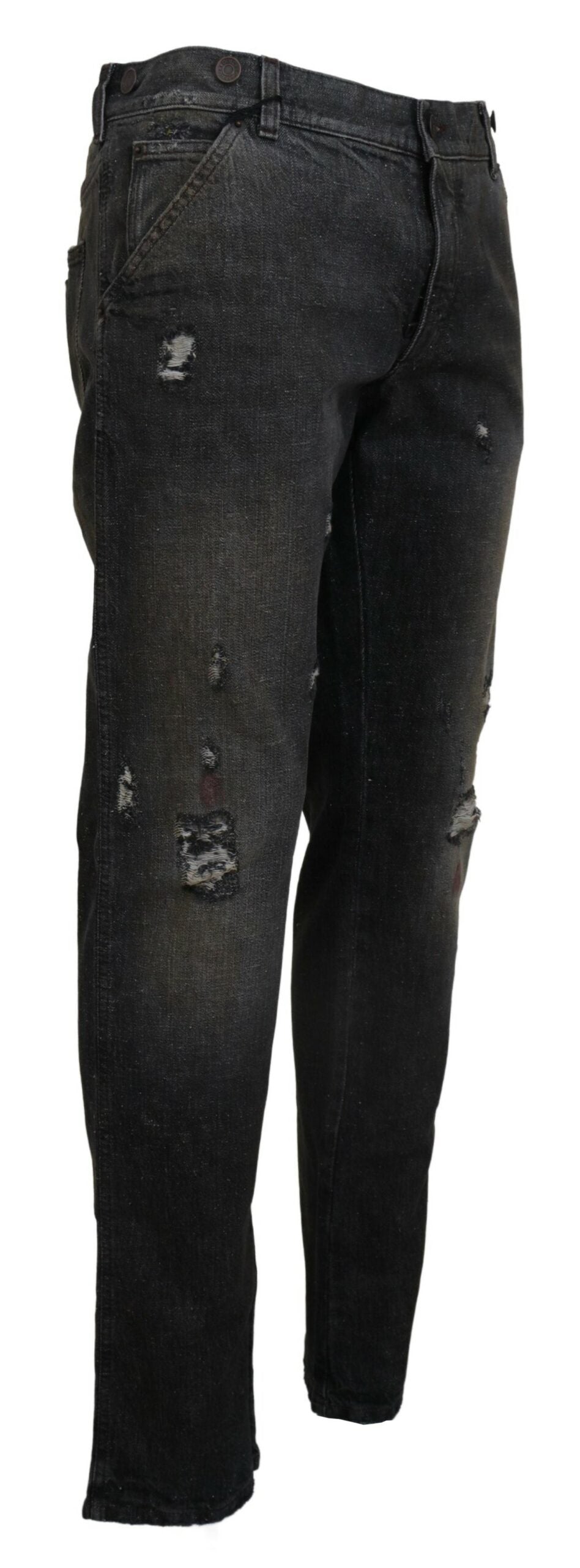 Dolce & Gabbana Gray Green Denim Regular Fit Jeans -   -  Dolce & Gabbana.