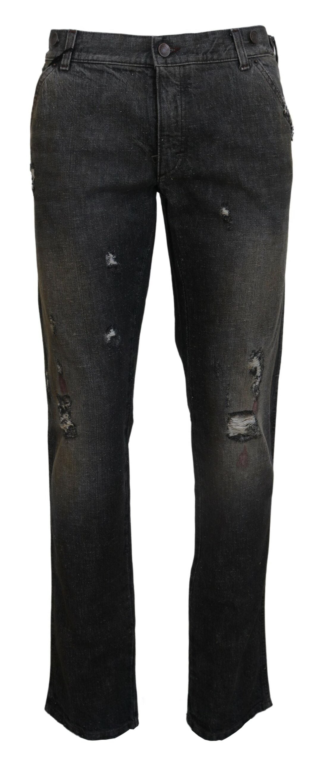Dolce & Gabbana Gray Green Denim Regular Fit Jeans -   -  Dolce & Gabbana.
