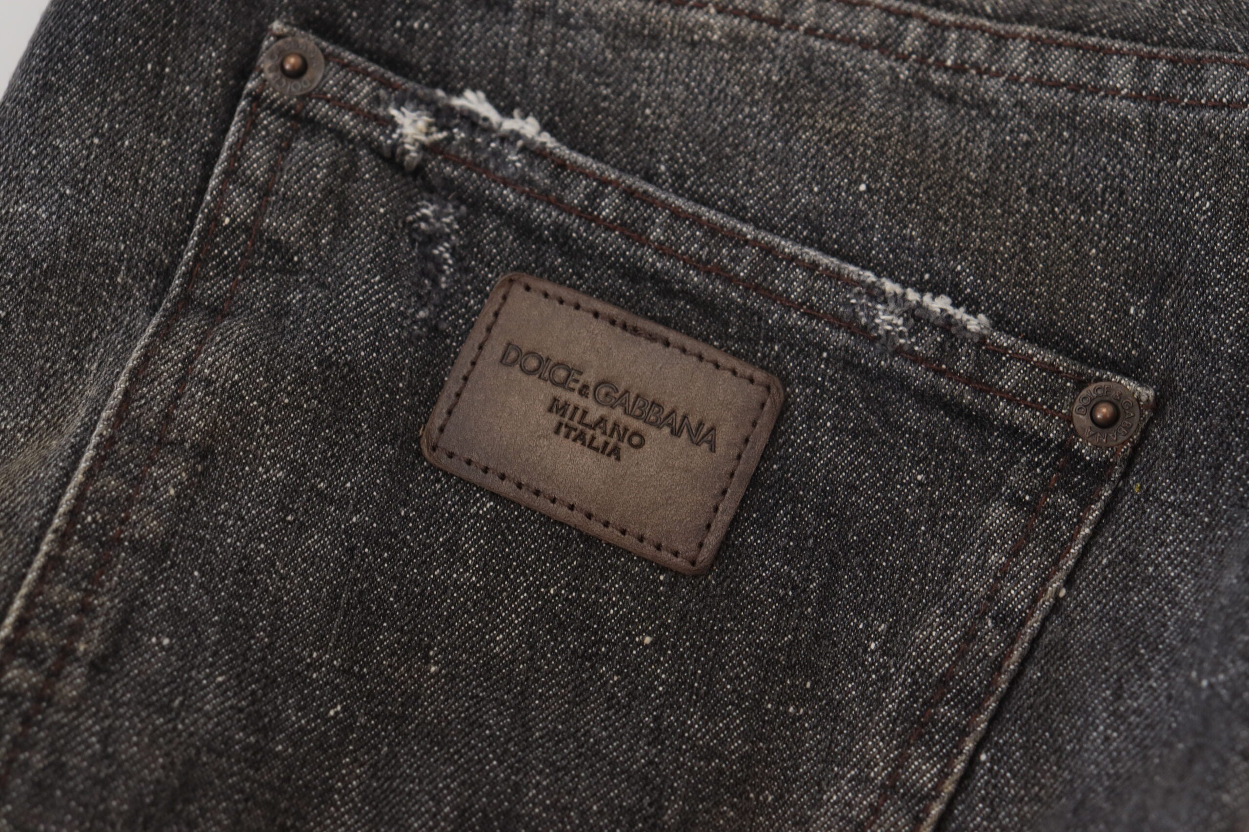 Dolce & Gabbana Gray Green Denim Regular Fit Jeans -   -  Dolce & Gabbana.