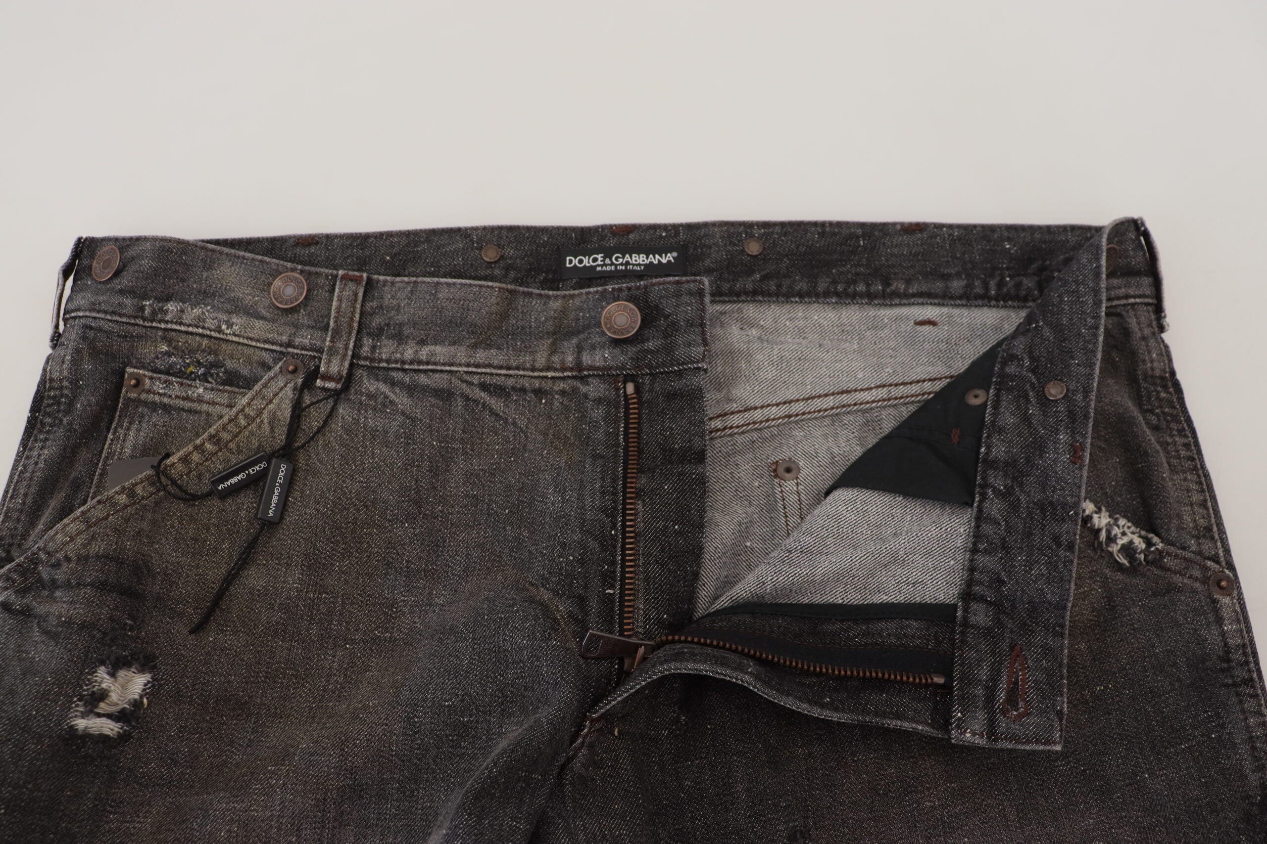 Dolce & Gabbana Gray Green Denim Regular Fit Jeans -   -  Dolce & Gabbana.