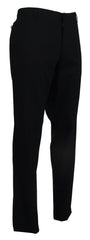 Dolce & Gabbana Black Wool Stretch Dress Formal Slim Fit Pant -   -  Dolce & Gabbana.