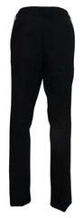 Dolce & Gabbana Black Wool Stretch Dress Formal Slim Fit Pant -   -  Dolce & Gabbana.