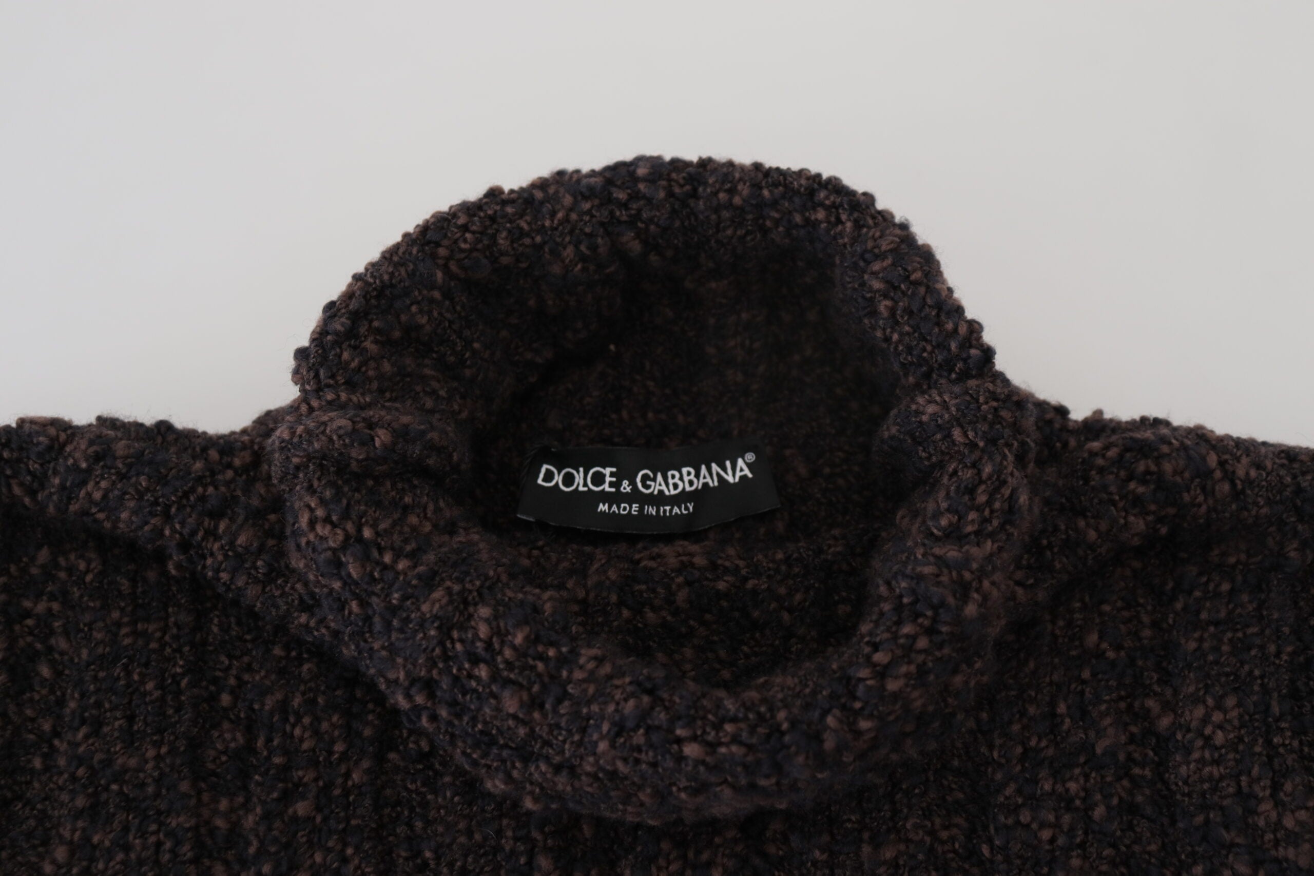 Dolce & Gabbana Brown Wool Knit Turtleneck Pullover Sweater -   -  Dolce & Gabbana.