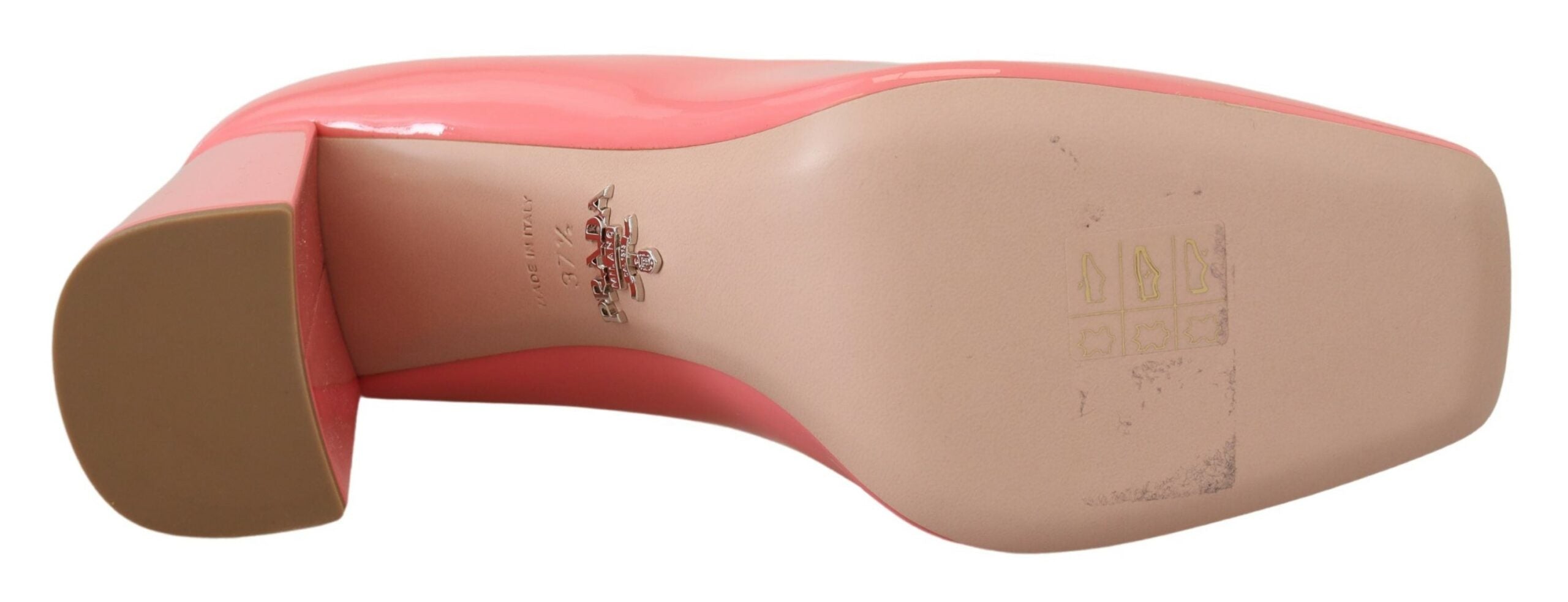 Prada Pink Patent Leather Block Heels Pumps Classic -   -  Prada.