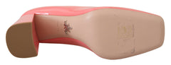 Prada Pink Patent Leather Block Heels Pumps Classic -   -  Prada.