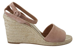 Prada Pink Suede Leather Ankle Strap Sandals -   -  Prada.