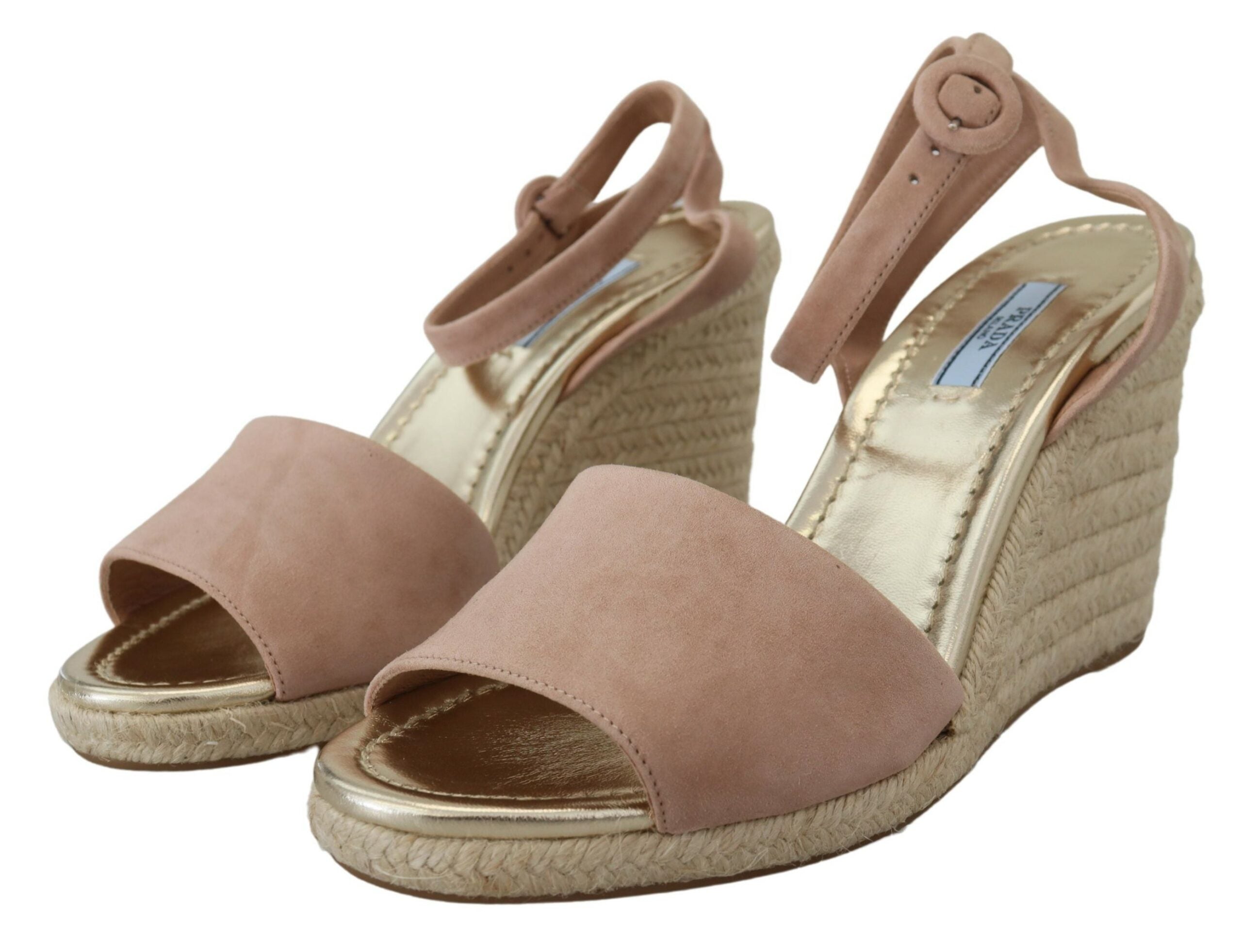 Prada Pink Suede Leather Ankle Strap Sandals -   -  Prada.