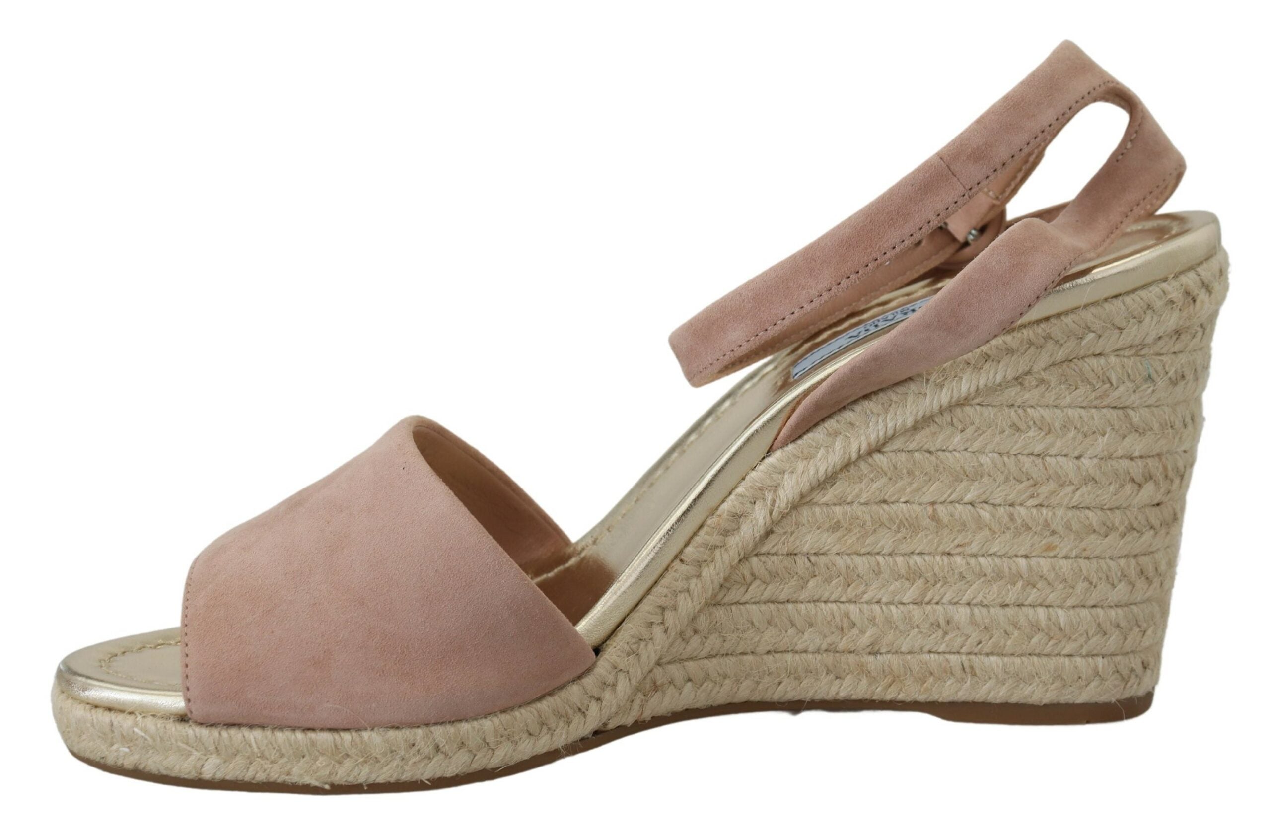 Prada Pink Suede Leather Ankle Strap Sandals -   -  Prada.