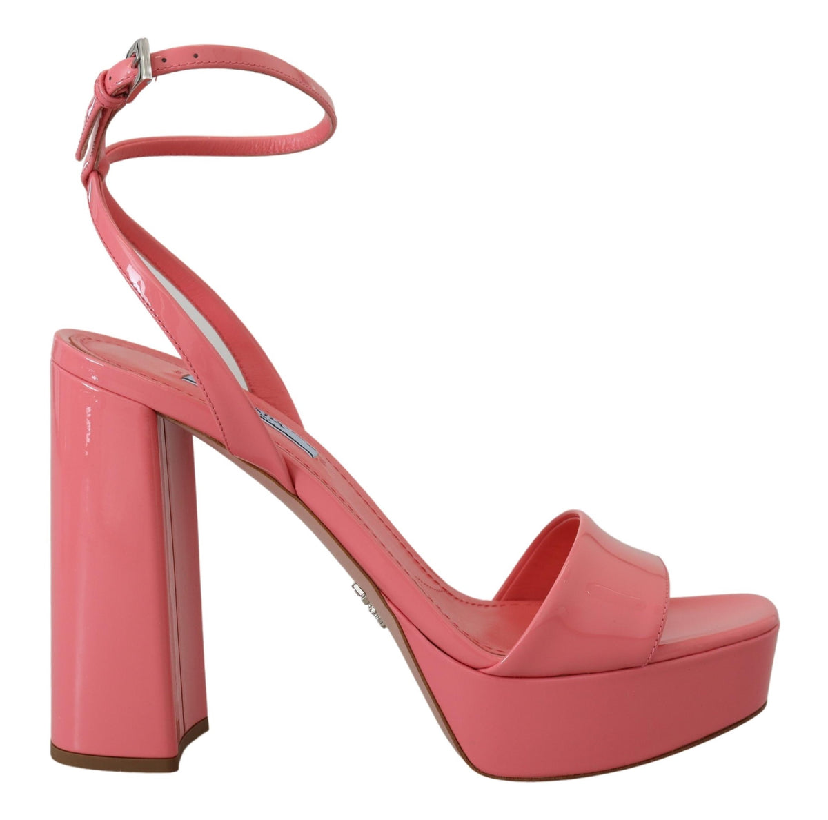 Prada Pink Patent Sandals Ankle Strap Heels Sandal -   -  Prada.