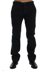 GF Ferre Blue Cotton Stretch Chinos Pants -   -  GF Ferre.
