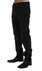 GF Ferre Blue Cotton Stretch Chinos Pants -   -  GF Ferre.