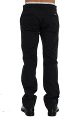 GF Ferre Blue Cotton Stretch Chinos Pants -   -  GF Ferre.