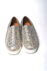 Christian Louboutin White Ab/Clear Ab Roller Boat Woman Flat Sneaker -   -  Christian Louboutin.