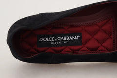 Dolce & Gabbana Black Suede Gold Cross Slip On Loafers Shoes -   -  Dolce & Gabbana.