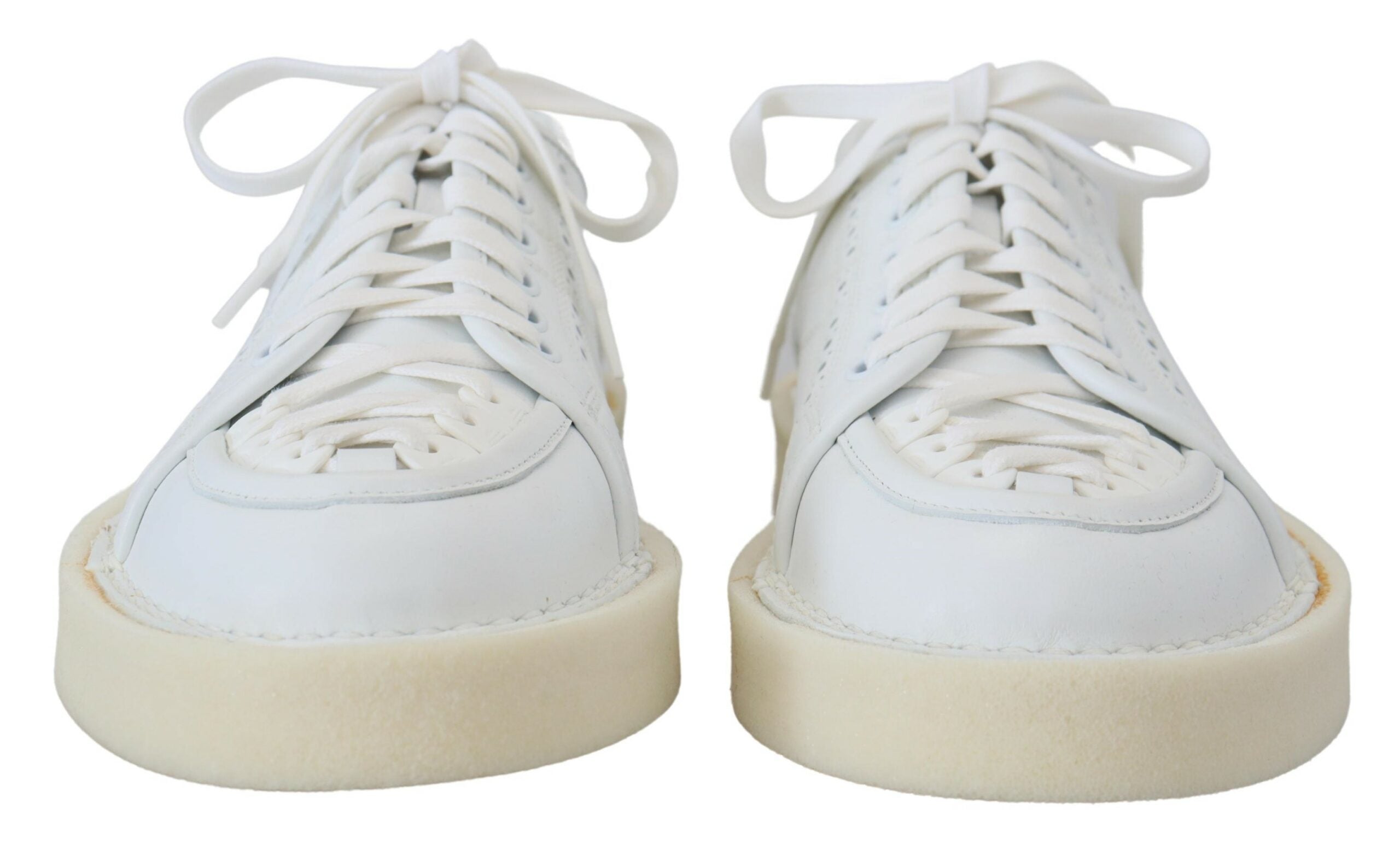 Dolce & Gabbana White Leather Low Top Oxford Sneakers Casual Shoes -   -  Dolce & Gabbana.