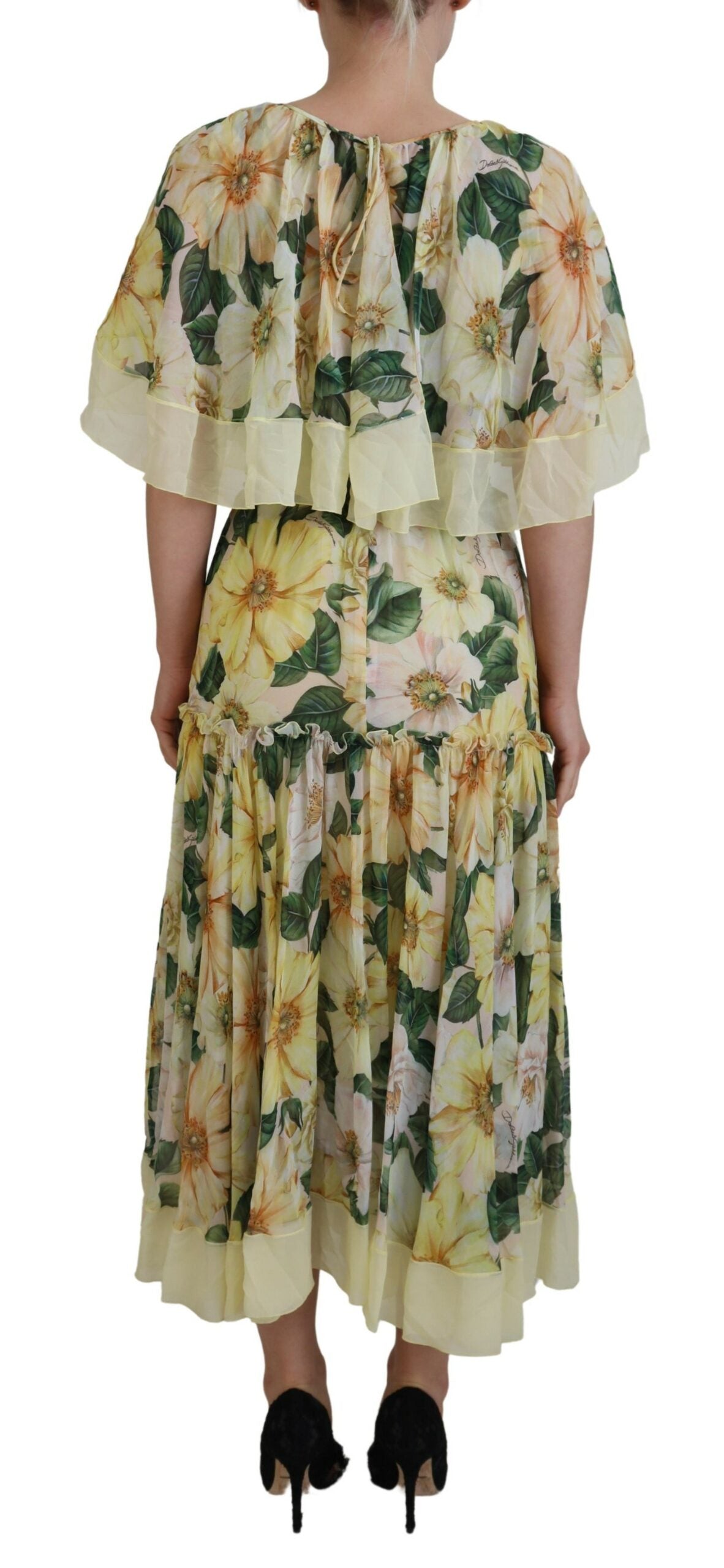 Dolce & Gabbana Multicolor Silk Floral Print Long Maxi Dress -   -  Dolce & Gabbana.