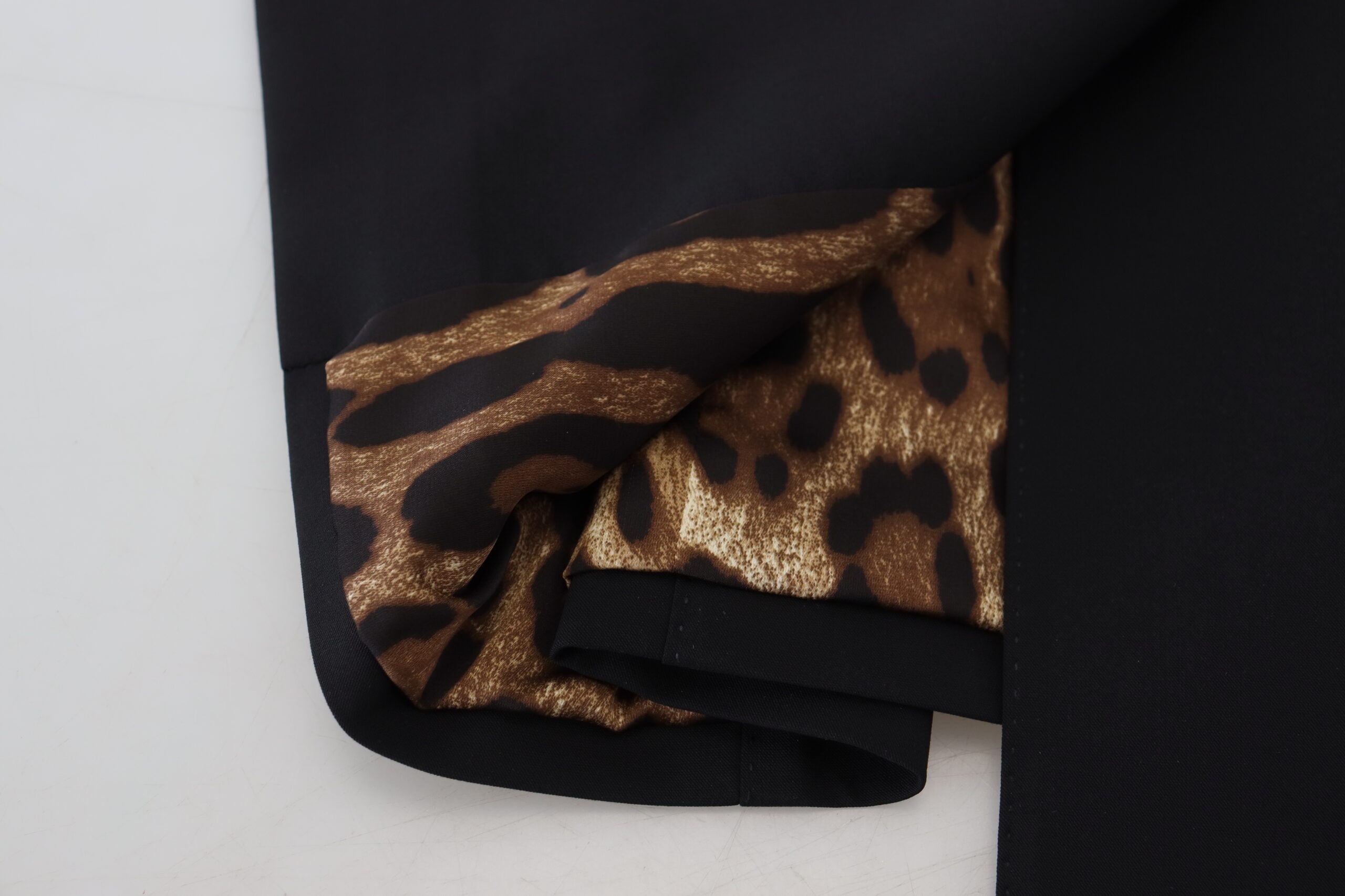 Dolce & Gabbana Black Fit Wool Stretch Sheath Mini Dress -   -  Dolce & Gabbana.