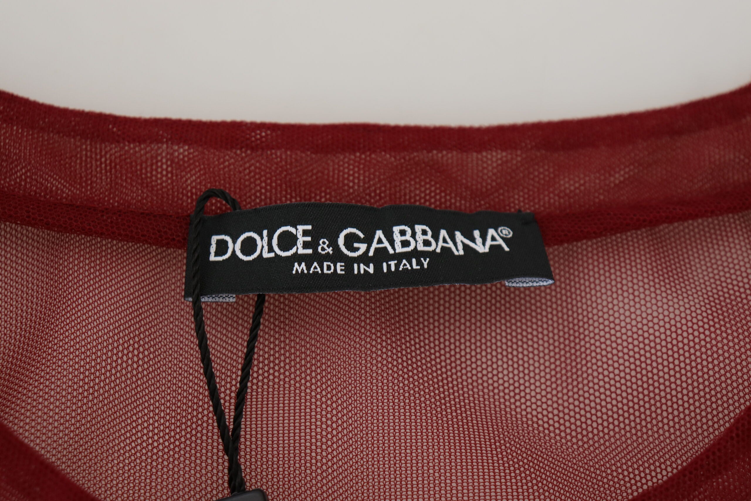 Dolce & Gabbana Maroon Nylon Two Layer Shift Mini Dress -   -  Dolce & Gabbana.