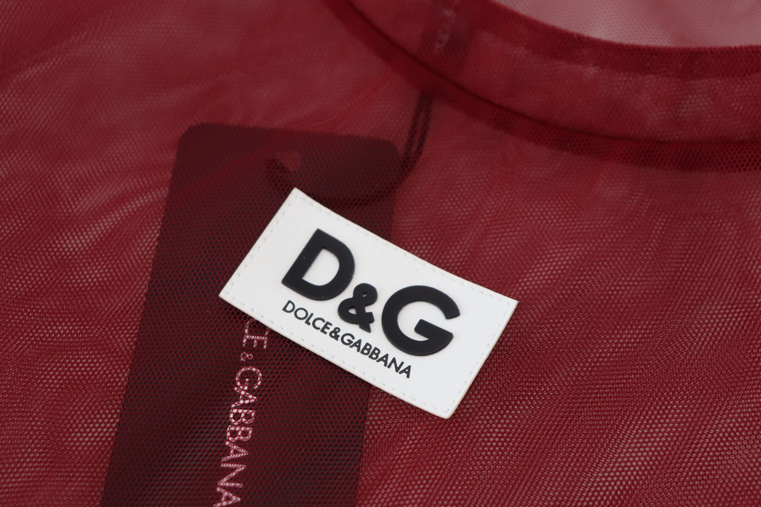 Dolce & Gabbana Maroon Nylon Two Layer Shift Mini Dress -   -  Dolce & Gabbana.
