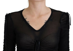Dolce & Gabbana Black Viscose Bodycon Sheath Midi Dress -   -  Dolce & Gabbana.