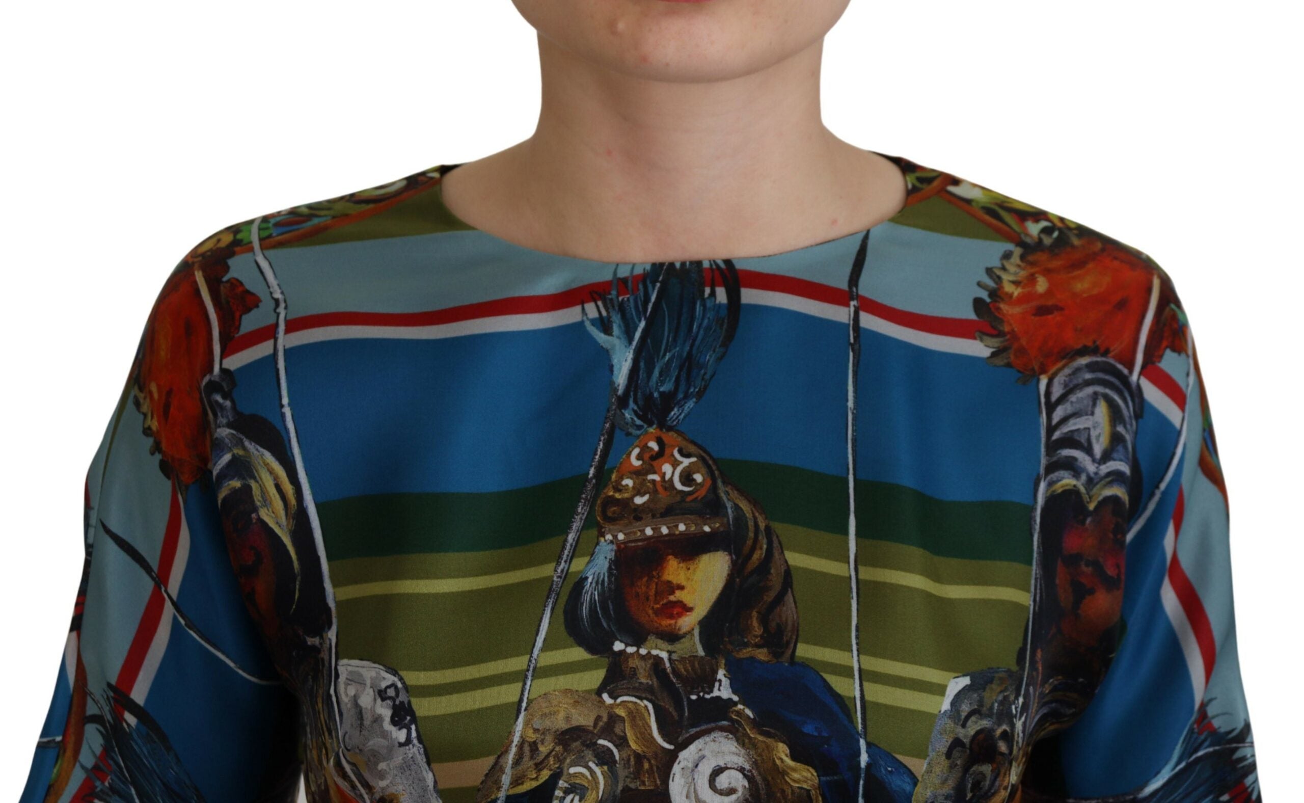 Dolce & Gabbana Multicolor Sicily Silk A-line Long Gown Dress -   -  Dolce & Gabbana.