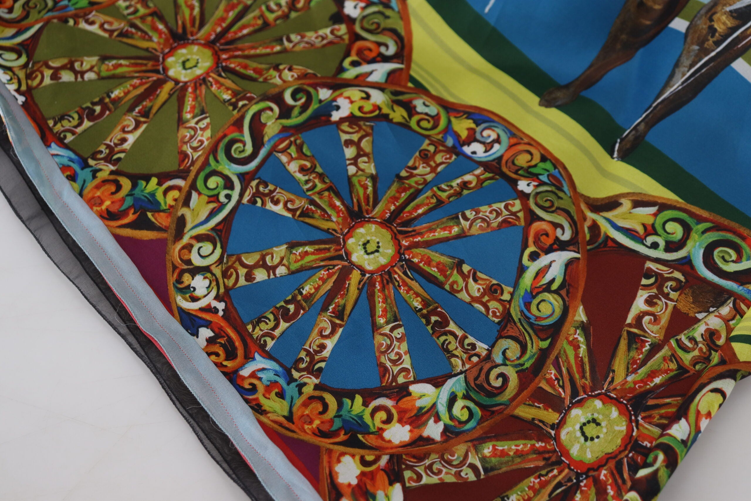 Dolce & Gabbana Multicolor Sicily Silk A-line Long Gown Dress -   -  Dolce & Gabbana.