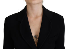 Dolce & Gabbana Black Button Cardigan Blazer Viscose Jacket -   -  Dolce & Gabbana.