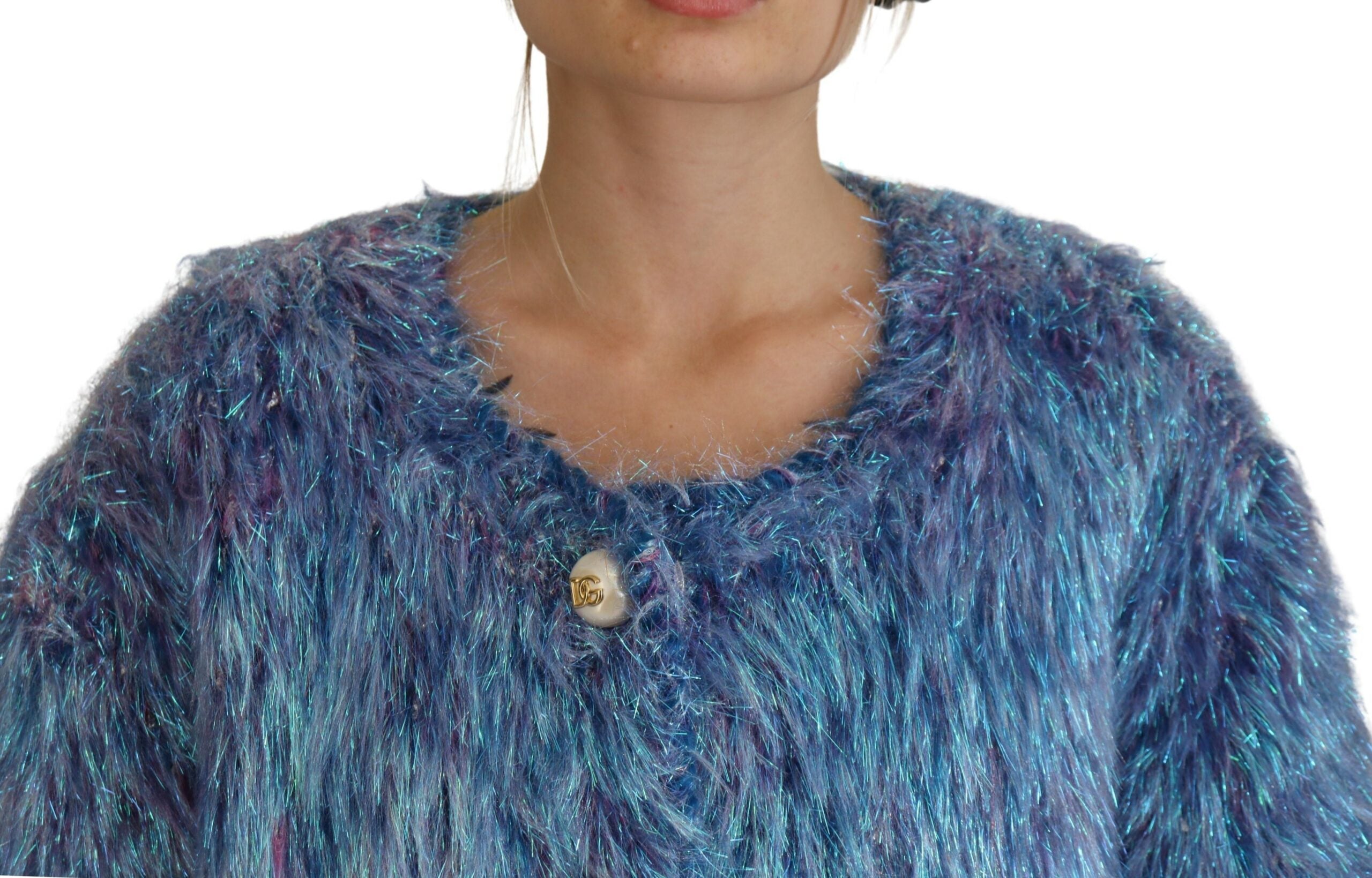 Dolce & Gabbana Multicolor Polyester Fringes Coat Jacket -   -  Dolce & Gabbana.