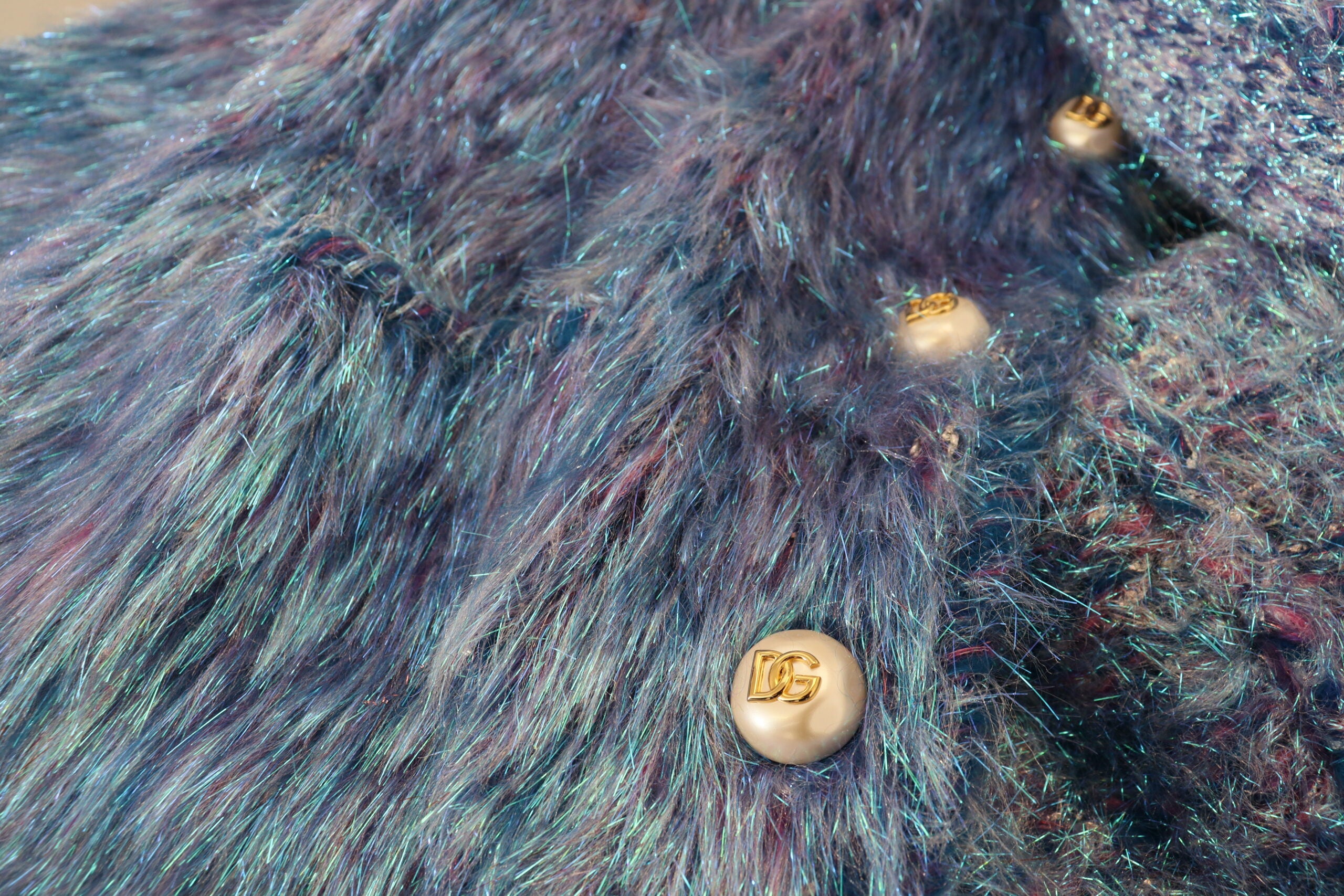 Dolce & Gabbana Multicolor Polyester Fringes Coat Jacket -   -  Dolce & Gabbana.