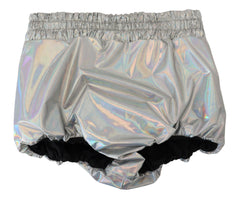 Dolce & Gabbana Silver Holographic High Waist Hot Pants Shorts -   -  Dolce & Gabbana.