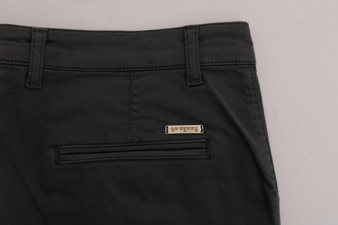 GF Ferre Gray Cotton Stretch Chinos Pants -   -  GF Ferre.