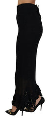Dolce & Gabbana Black Knitted Cotton High Waist Mermaid Skirt -   -  Dolce & Gabbana.