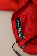 Dolce & Gabbana Metallic Red High Waist Polyester Mini Skirt -   -  Dolce & Gabbana.