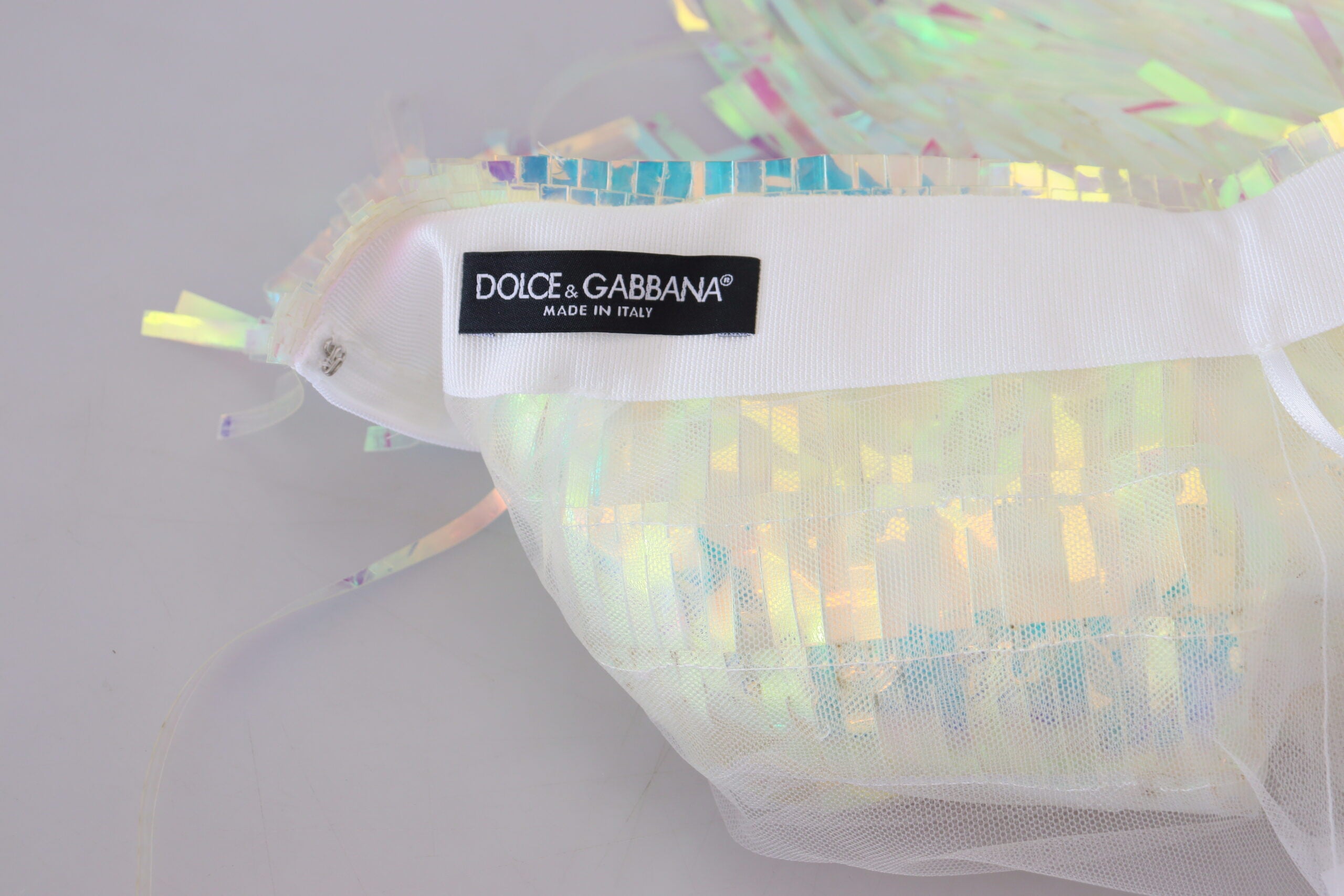 Dolce & Gabbana Multicolor Iridescent Fringed Tulle Skirt -   -  Dolce & Gabbana.