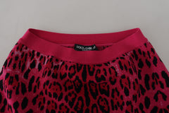 Dolce & Gabbana Pink Leopard High Waist A-line Mini Skirt -   -  Dolce & Gabbana.