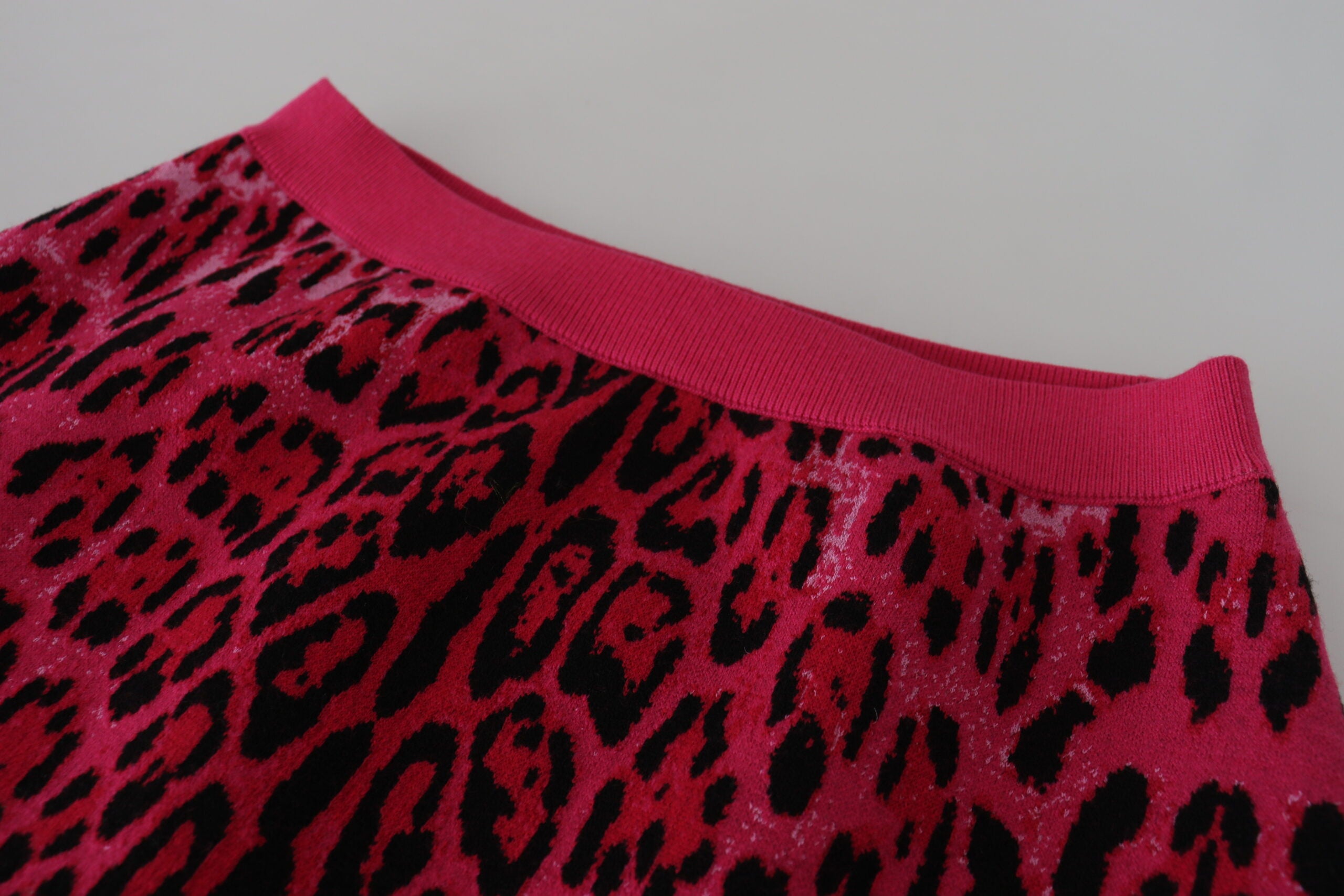 Dolce & Gabbana Pink Leopard High Waist A-line Mini Skirt -   -  Dolce & Gabbana.