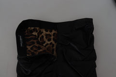 Dolce & Gabbana Black Lambskin Leather A-line Mini Skirt -   -  Dolce & Gabbana.