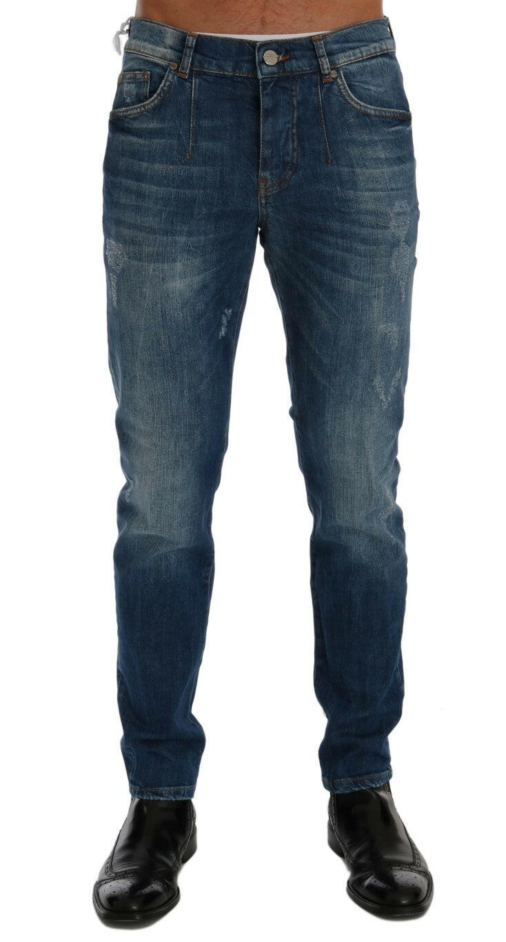 Frankie Morello Blue Wash Perth Slim Fit Jeans -   -  Frankie Morello.