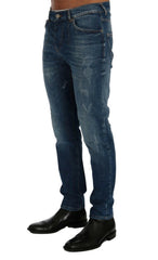 Frankie Morello Blue Wash Perth Slim Fit Jeans -   -  Frankie Morello.