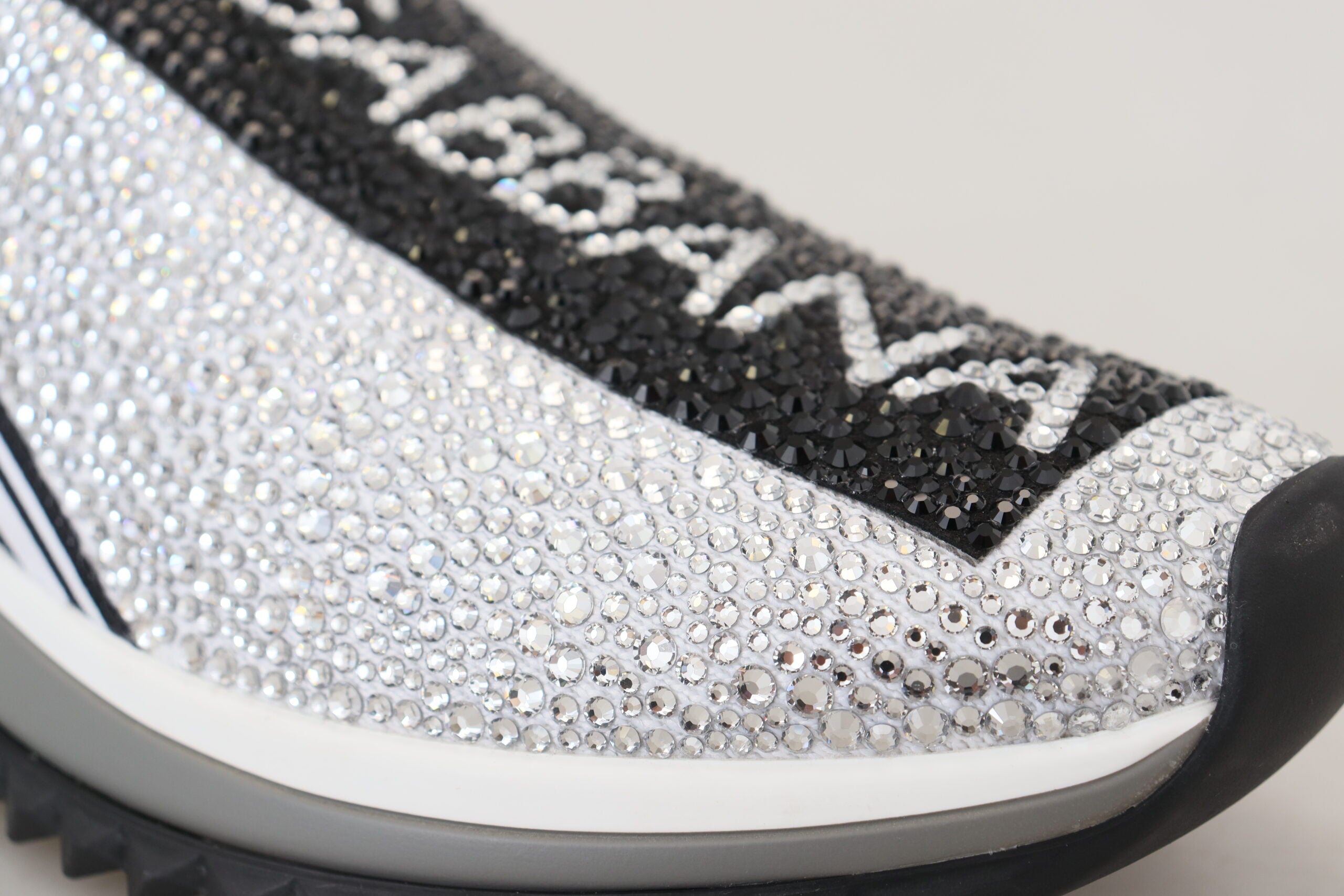 Dolce & Gabbana Silver Rhinestones Sorrento Sneakers Shoes -   -  Dolce & Gabbana.